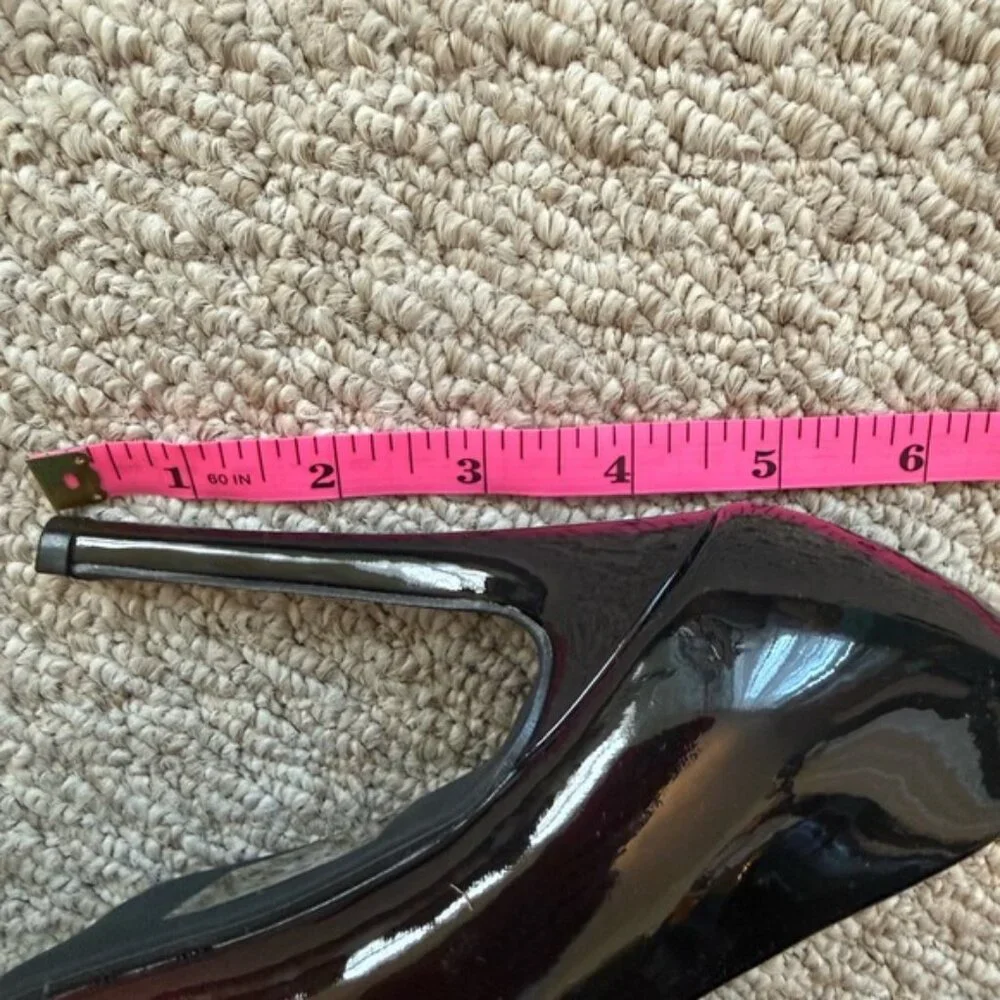 Shoe Republic LA Glossy Red and Black Heels